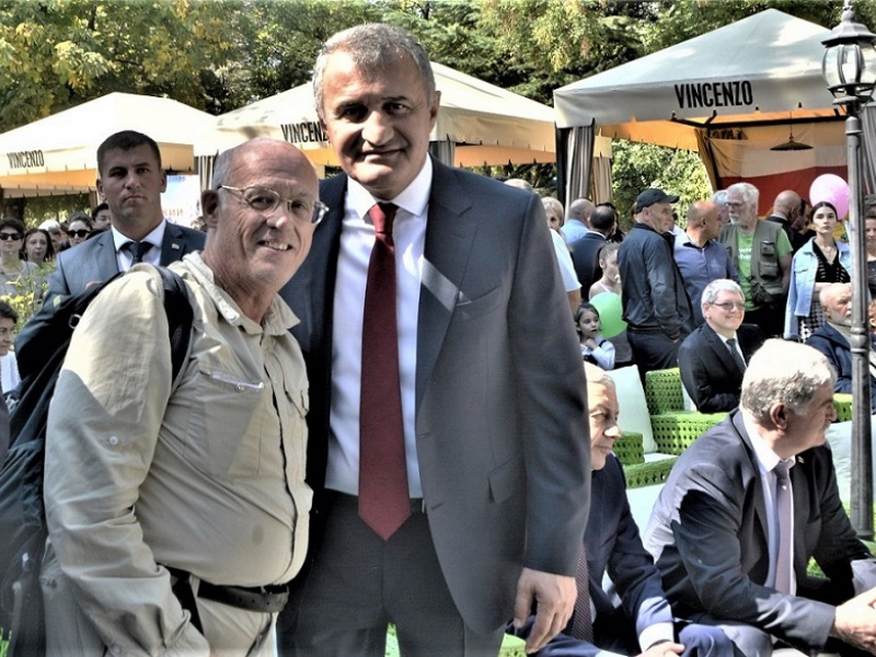 Avec le Président de l'Ossétie du Sud (2019)